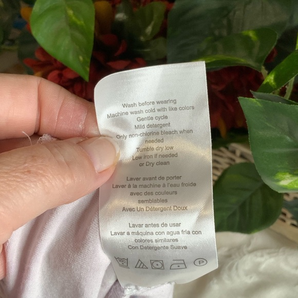 A Pea In A Pod Lavender Floral Elastic Bust Top L - Picture 10 of 12